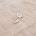 【葉っぱの形のボタン】あこやパール貝シェルボタン#bt045 2穴15mm【メール便対応】